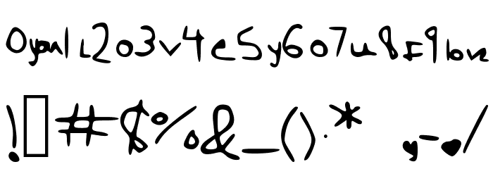 LoveShock Font OTHER CHARS