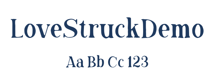 LoveStruckDemo Font Preview