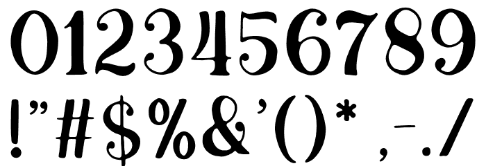 LoveStruckDemo Font OTHER CHARS