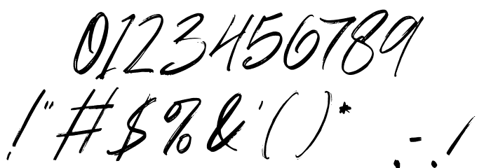 LoveStruckScriptDemo Font OTHER CHARS