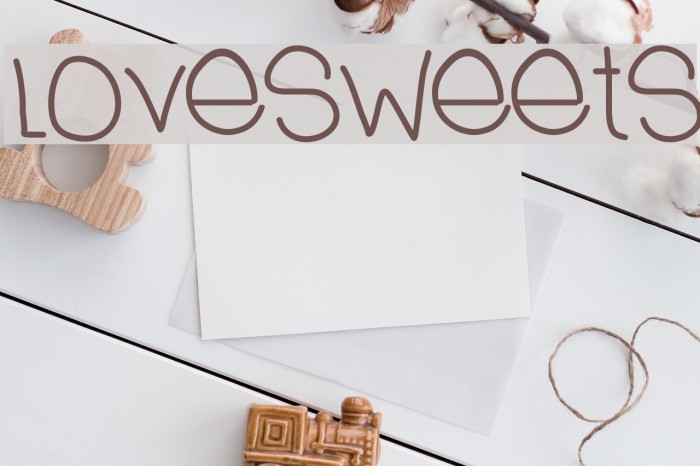 LoveSweets Font examples
