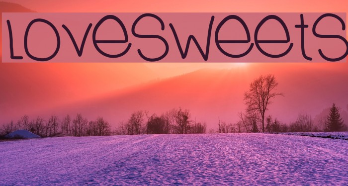 LoveSweets Font examples