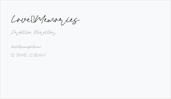 Love_Memories Business Card