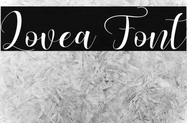 Lovea Font examples