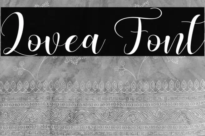 Lovea Font examples