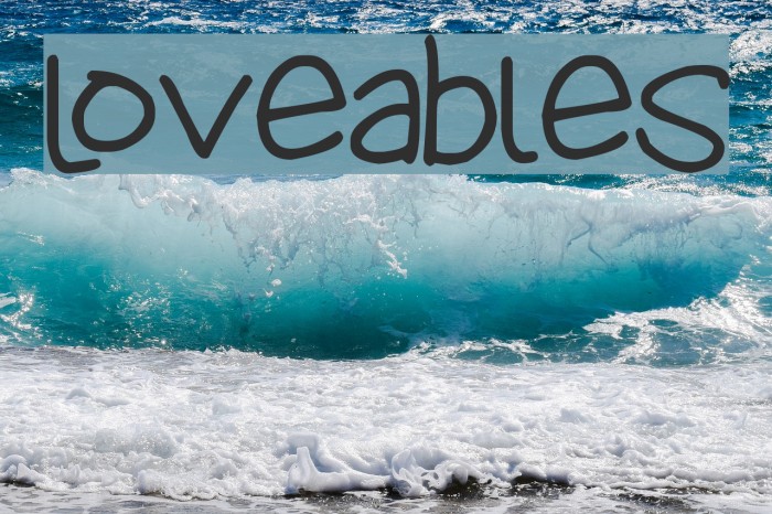 Loveables Font examples