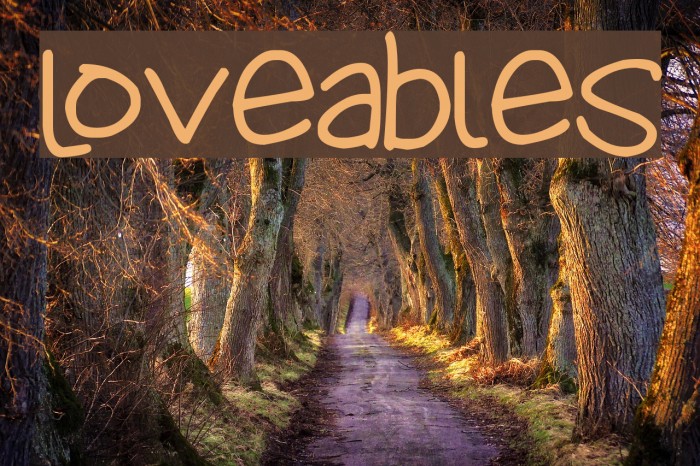 Loveables Font examples