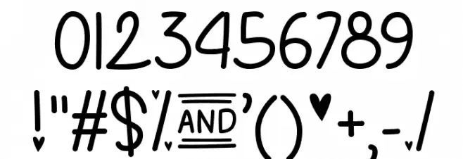 LoveandSunshine Font OTHER CHARS