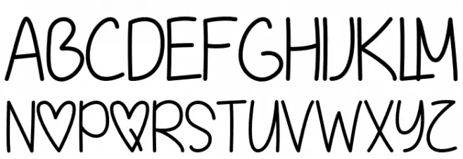 LoveandSunshine Font Litere mari