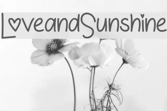LoveandSunshine Font examples