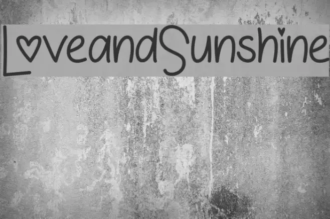 LoveandSunshine Font examples