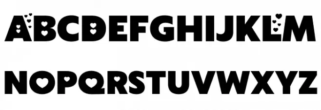 Lovebeat Regular Font Litere mari