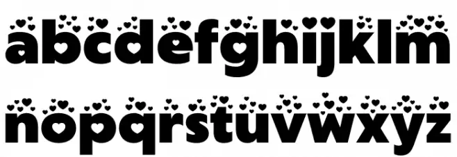 Lovebeat Regular Caratteri MINUSCOLO