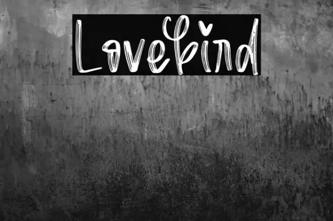 Lovebird Font examples