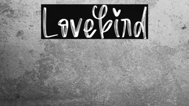Lovebird Font examples