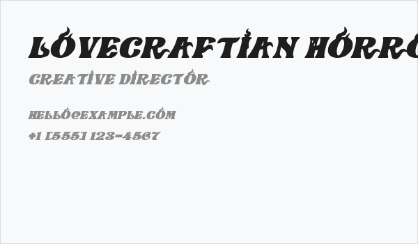 Lovecraftian Horrors Italic Business Card