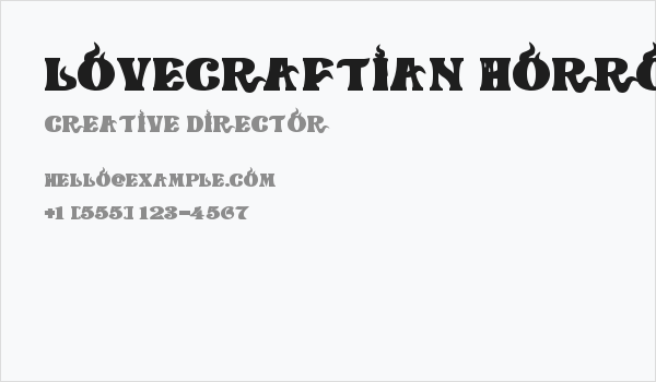 Lovecraftian Horrors Business Card