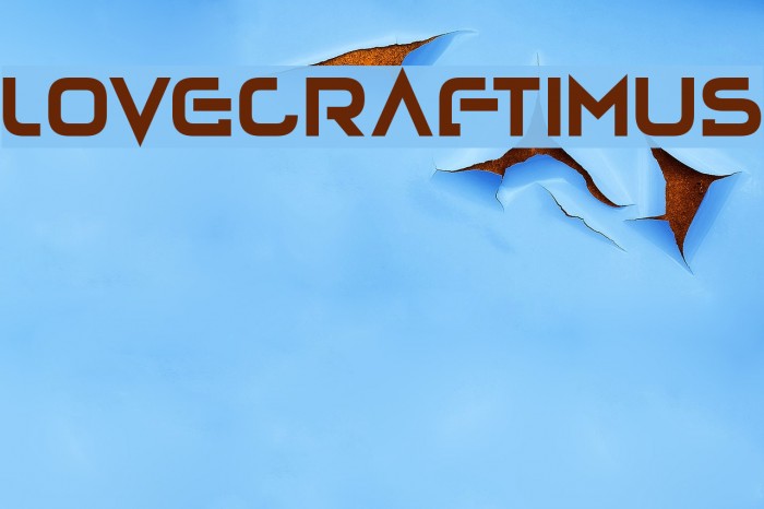 Lovecraftimus Font examples