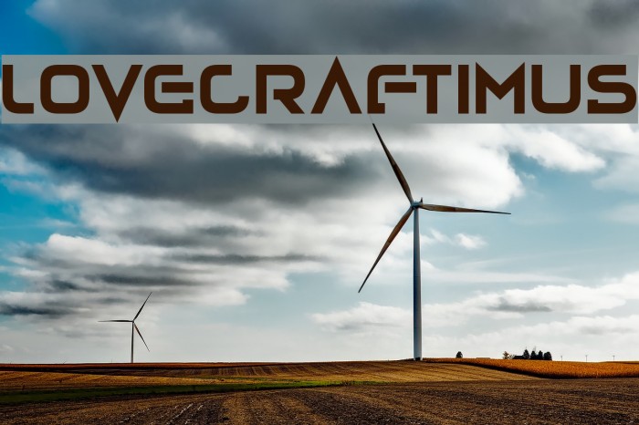 Lovecraftimus Font examples
