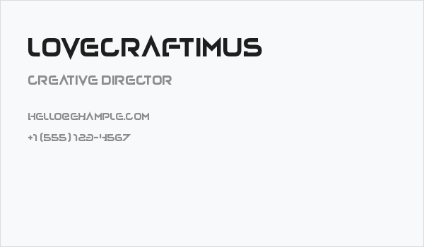 Lovecraftimus Business Card