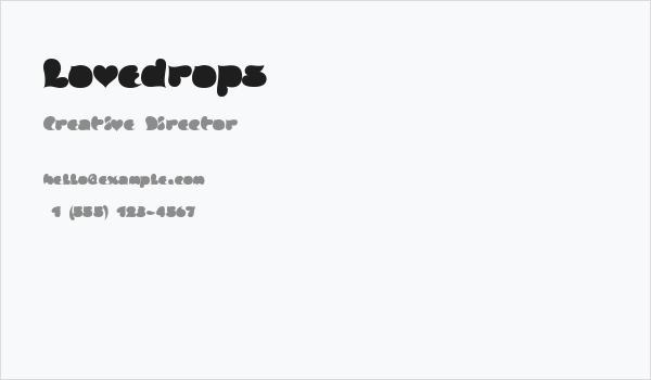 Lovedrops Business Card