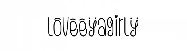 Loveeya Girly  Frei Schriftart Herunterladen