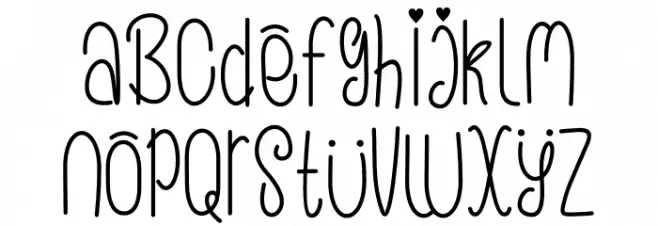 Loveeya Girly Fuentes MINÚSCULAS