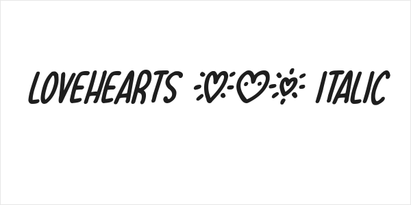 Lovehearts XYZ Italic Logo