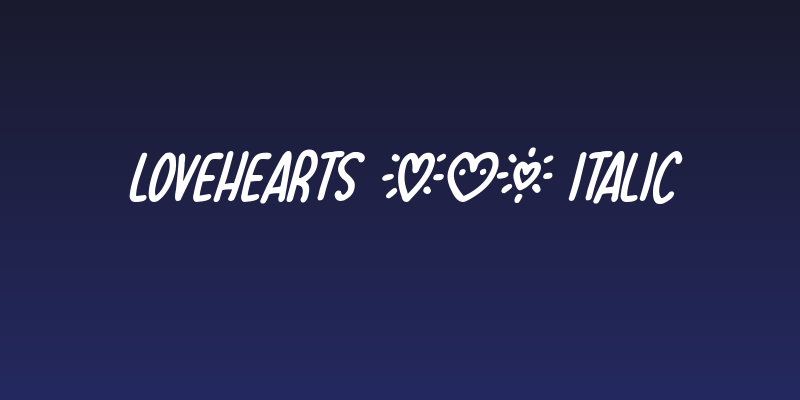 Lovehearts XYZ Italic Social Header