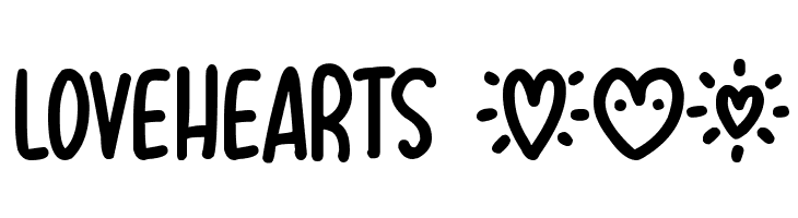 Lovehearts XYZ  Frei Schriftart Herunterladen