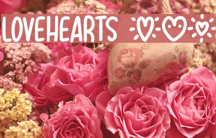 Lovehearts XYZ Font examples