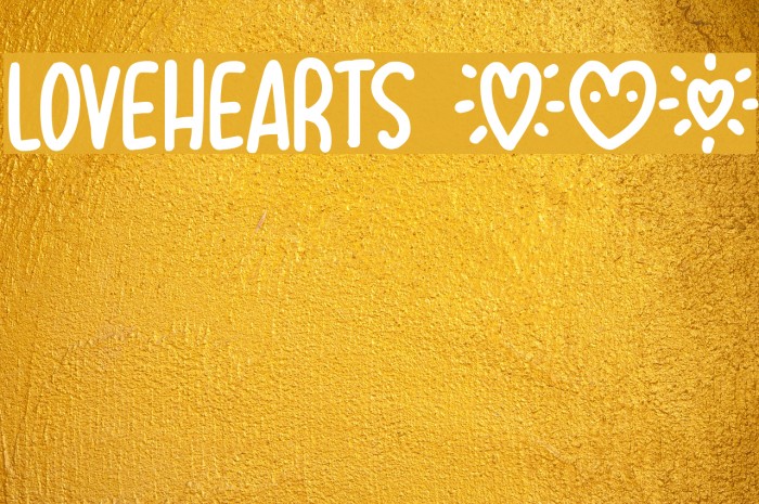 Lovehearts XYZ Font examples