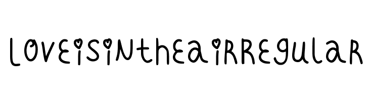 Loveisintheair Regular  フリーフォントのダウンロード