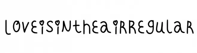 Loveisintheair Regular  Descarca Fonturi Gratis