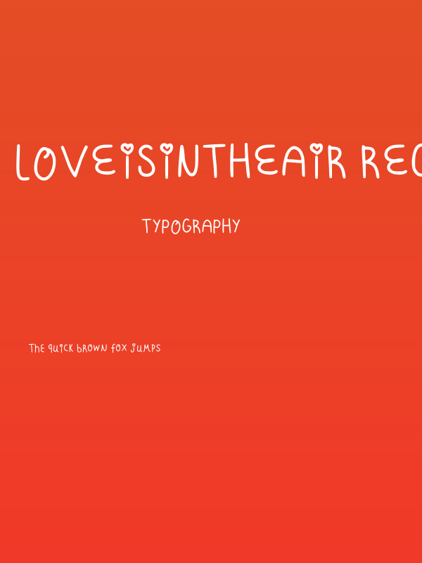 Loveisintheair Regular Poster