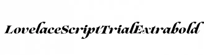 Lovelace Script Trial Extrabold  フリーフォントのダウンロード