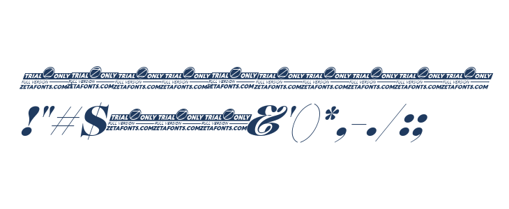 Lovelace Script Trial Extrabold Other Characters