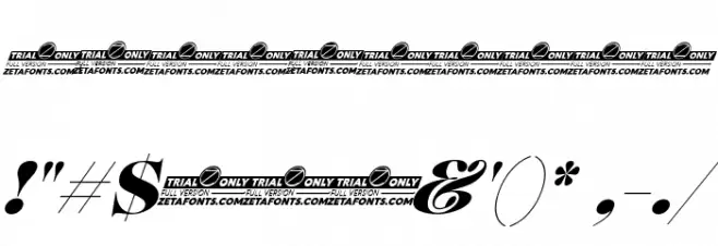 Lovelace Script Trial Extrabold Font OTHER CHARS