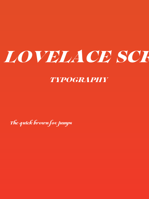 Lovelace Script Trial Extrabold Poster