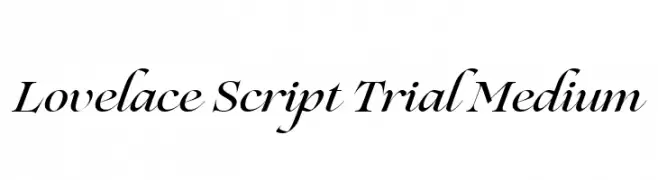 Lovelace Script Trial Medium  フリーフォントのダウンロード