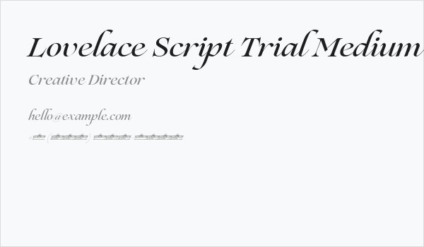 Lovelace Script Trial Medium Business Card