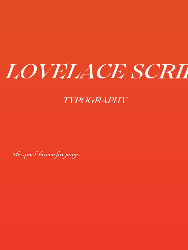 Lovelace Script Trial Medium Poster