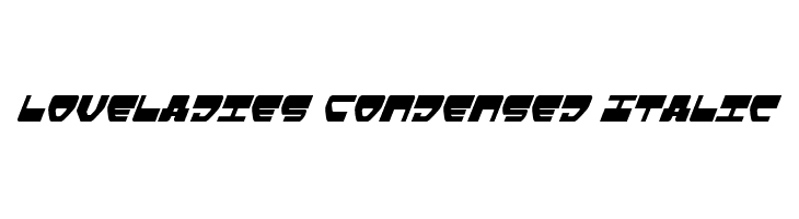 Loveladies Condensed Italic  免费字体下载