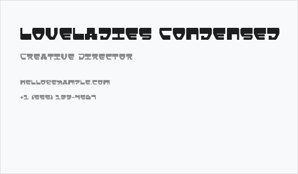 Loveladies Condensed Business Card