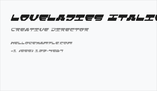 Loveladies Italic Business Card