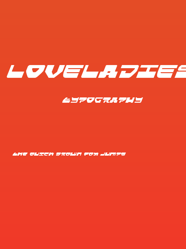 Loveladies Italic Poster