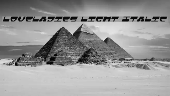 Loveladies Light Italic Font examples