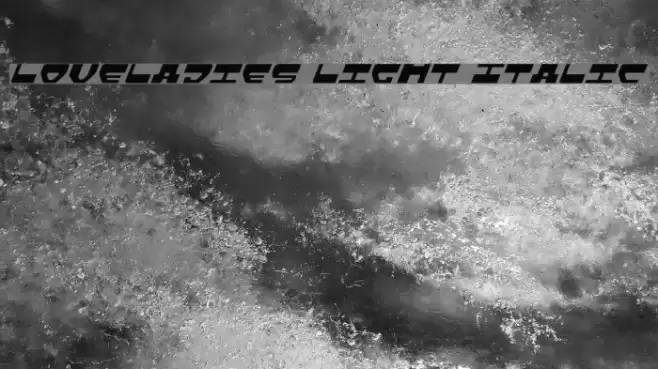 Loveladies Light Italic Font examples