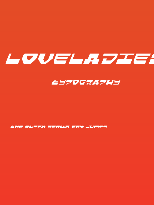 Loveladies Light Italic Poster