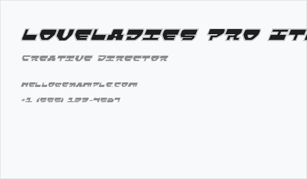 Loveladies Pro Italic Business Card